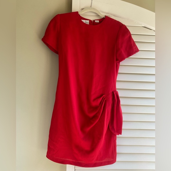 Vintage 1980s Pia Rucci Red Mini Dress size 8 - Picture 1 of 7
